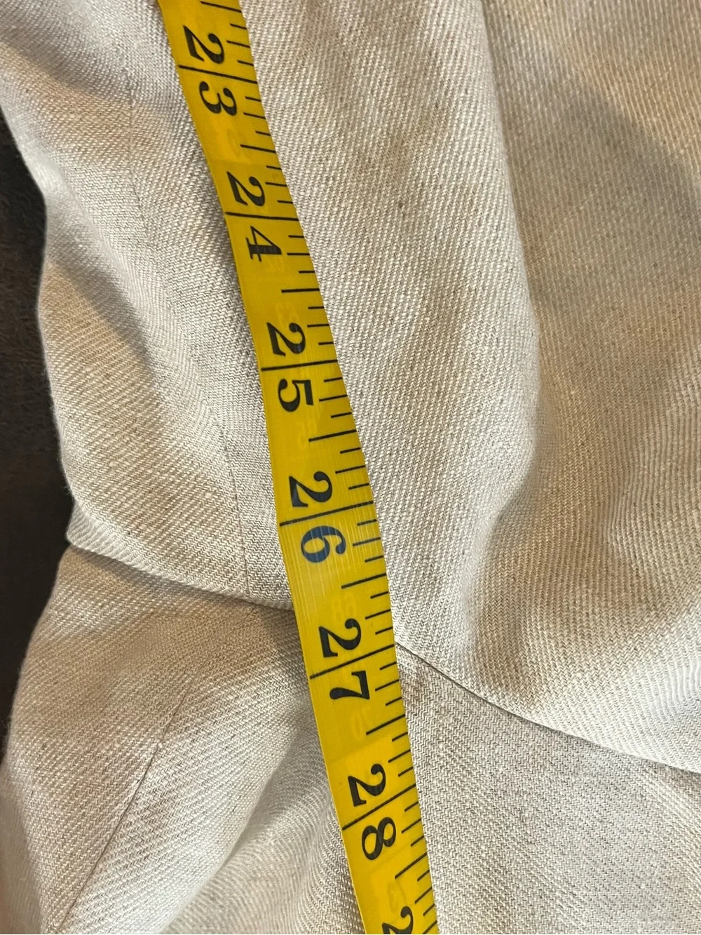 J Crew Sydney Wide Leg Crop Lined  Women's Cream Linen Blend Pants 6